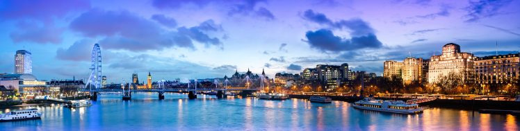 De Theems in Londen bij nacht