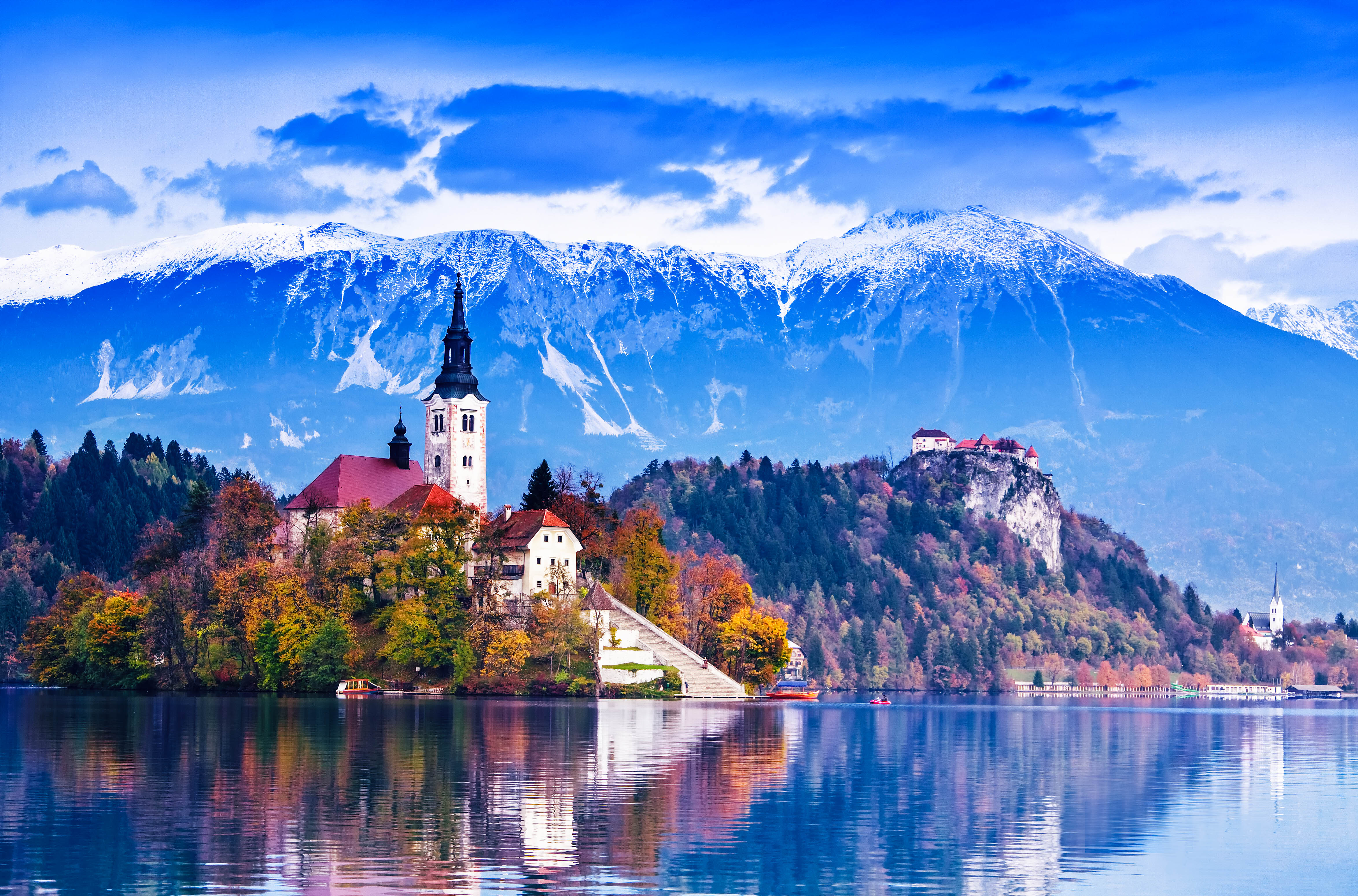 Bled lake, island