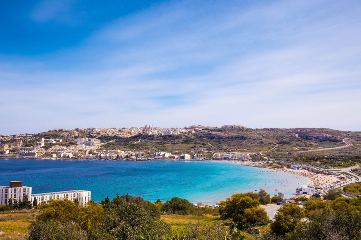 Mellieha Bay strand Malta