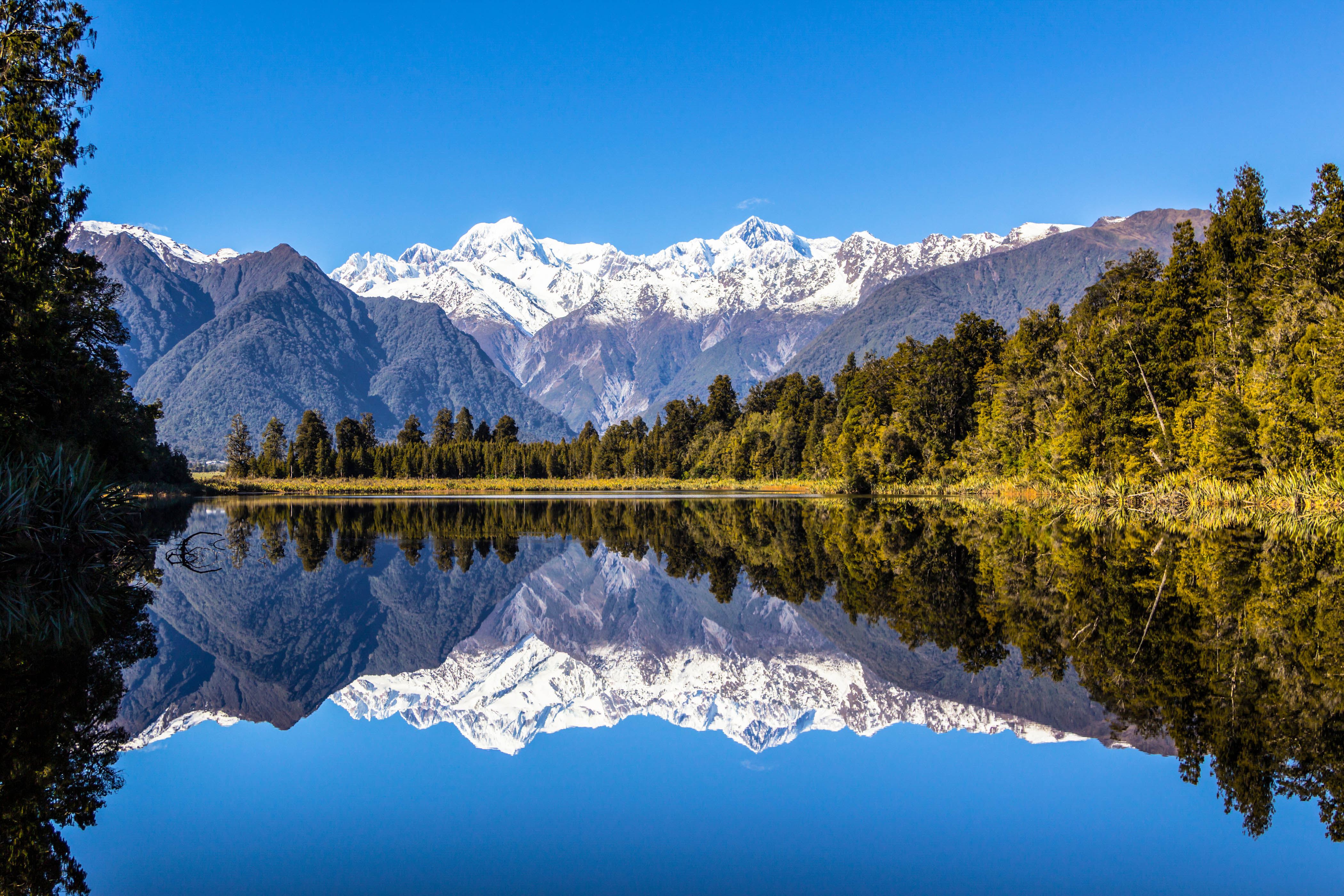 Lake Matheson in Nieuw Zeeland