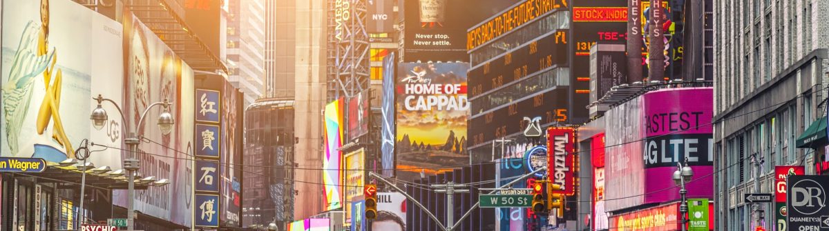 Kleurrijke gebouwen van Times Square