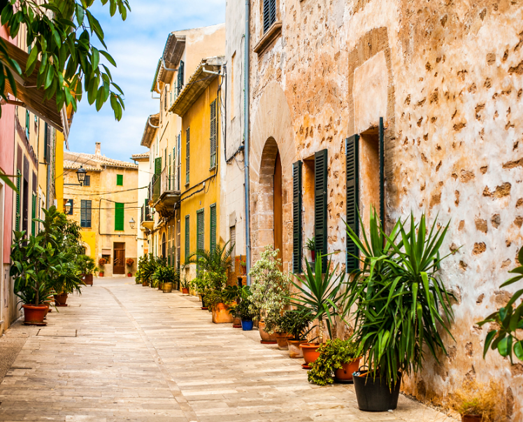 De straten van Alcudia