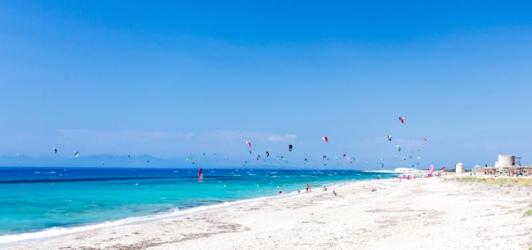 Kitesurfen op Lefkas in Griekenland