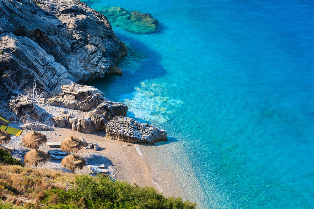 strand in Albanië