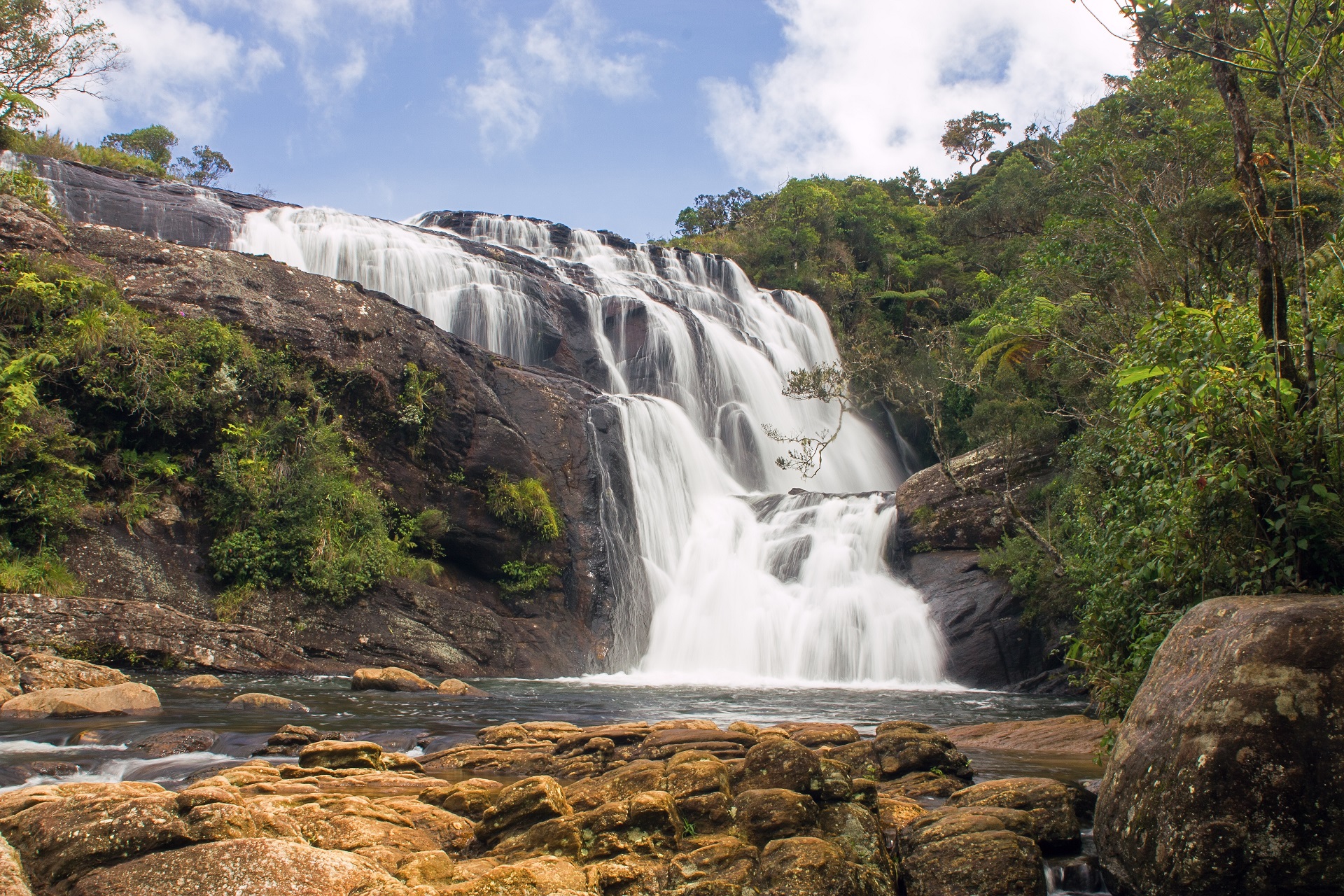 Baker's Falls in Horton Plains National Park
