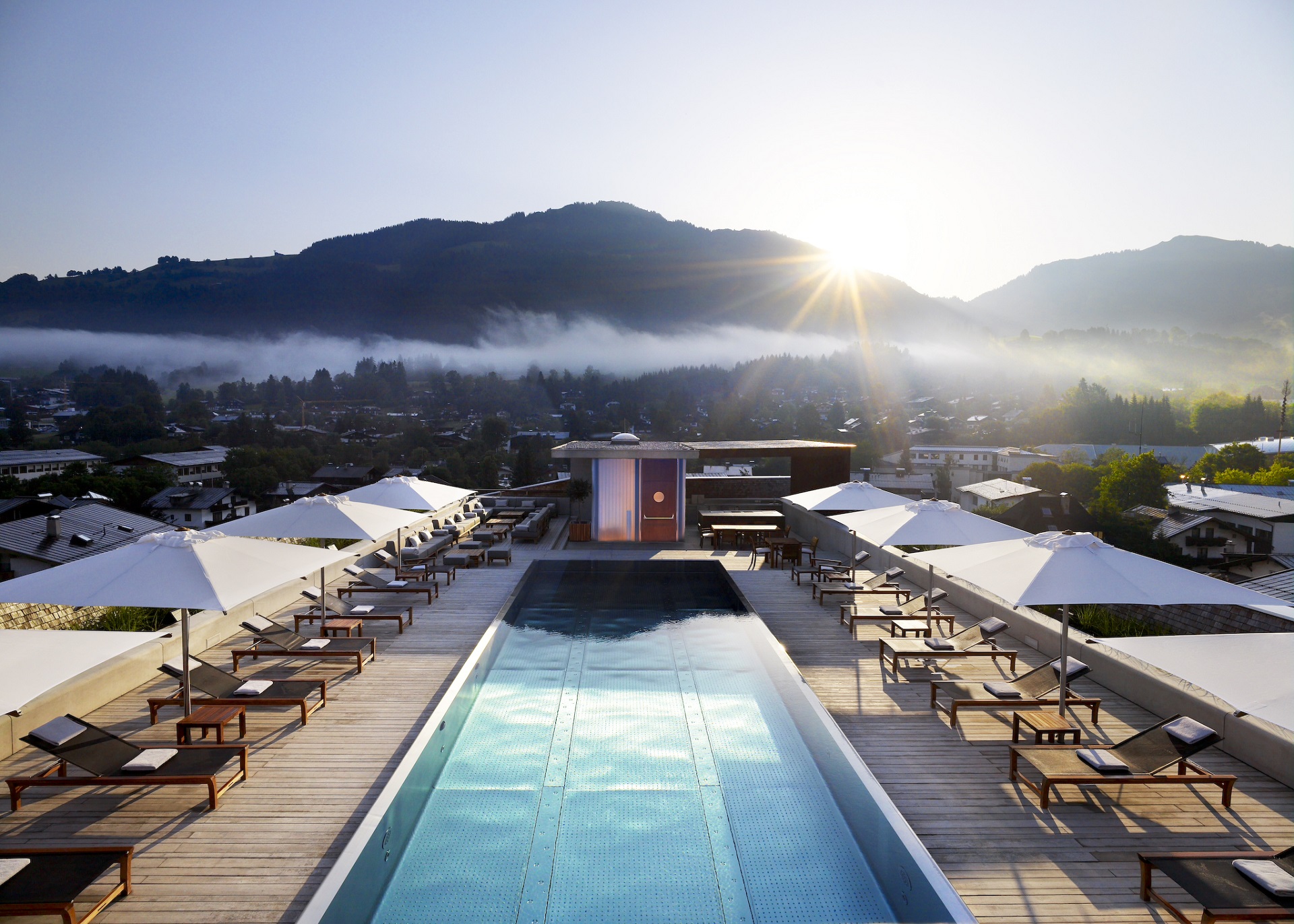 Rooftop bar van Hotel Schwarzer Adler