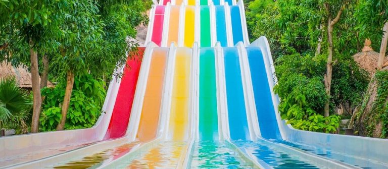 Glijbaan in een waterpark