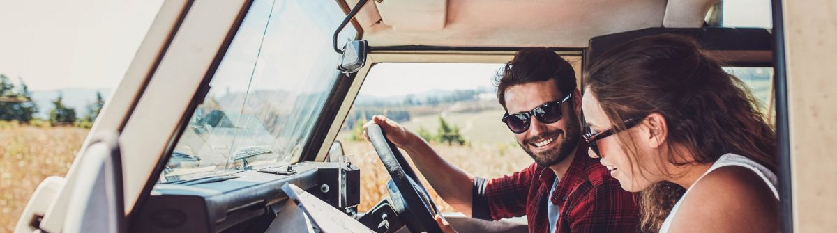 Een koppel op roadtrip