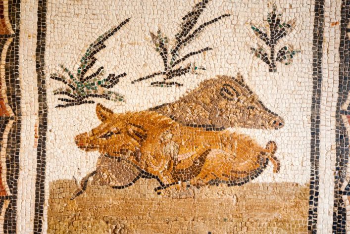 Romeinse mozaïek in het Bardomuseum