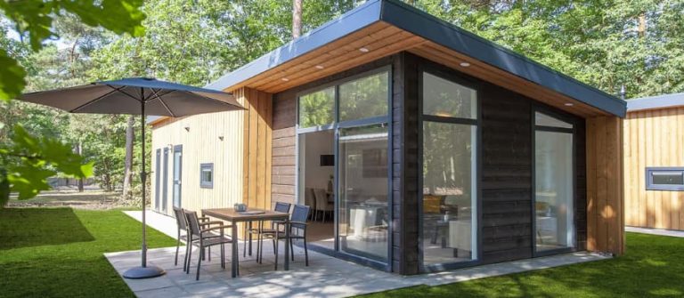 Moderne lodge met infraroodsauna