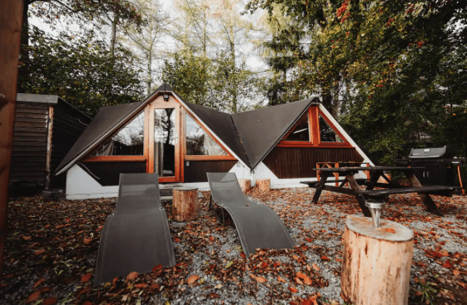 Boshuisje met bubbelbad in de Ardennen