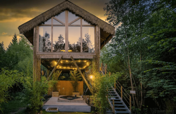 Boomhut met jacuzzi Airbnb