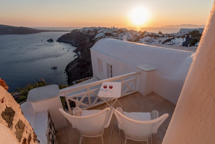 Uitzicht White House Villa op Santorini
