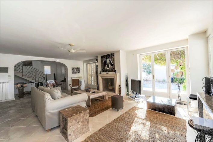 Woonkamer van de villa in Saint Tropez