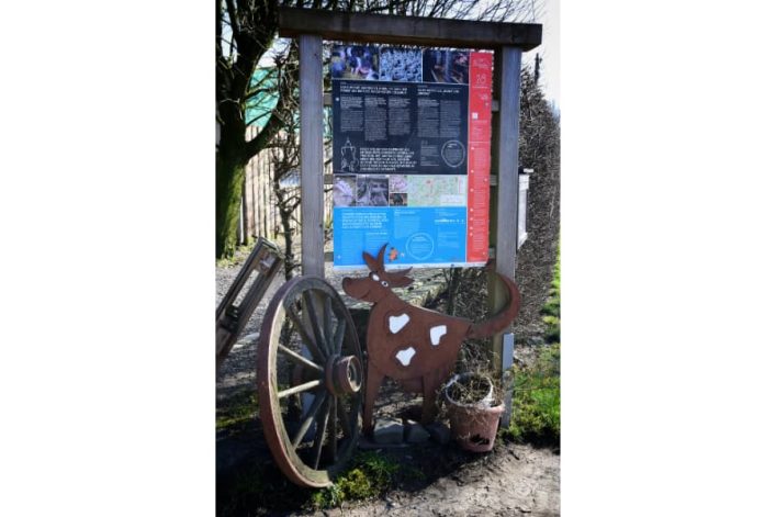 Wandertafel auf einem Streifzug