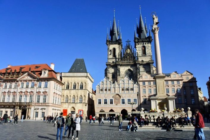 Het Oude Stadsplein in Praag
