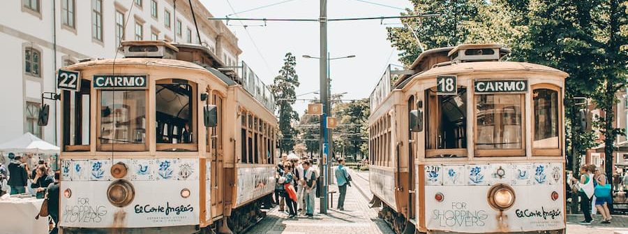 Trams in Lissabon
