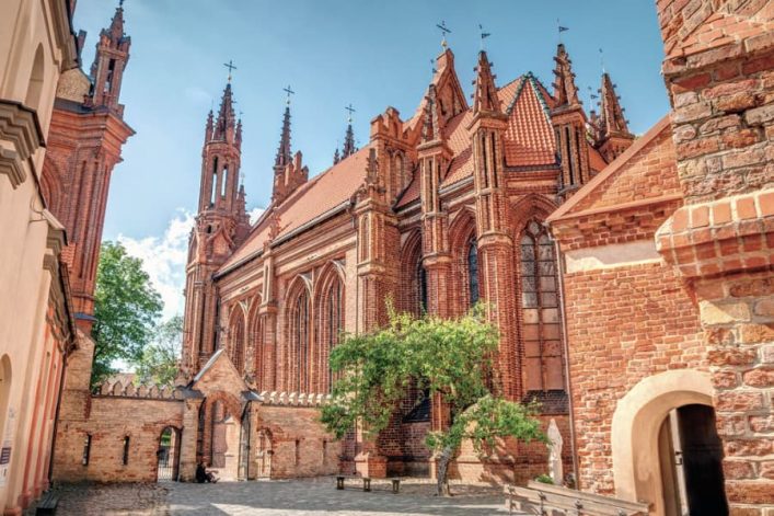 St. Anne's church in Vilnius old town, Lithuania