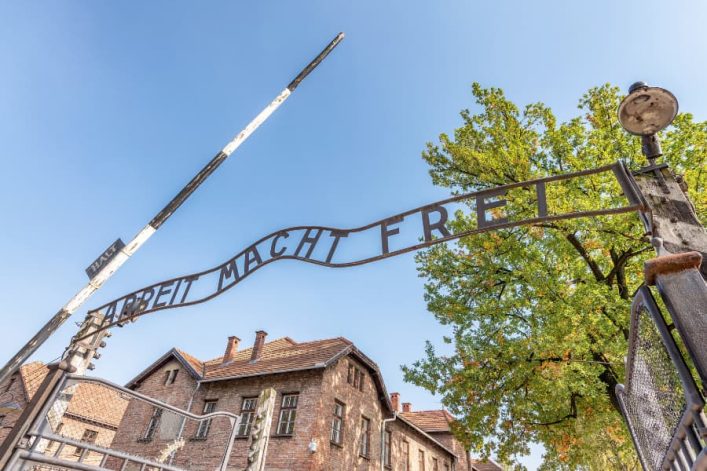 Poort in Auschwitz