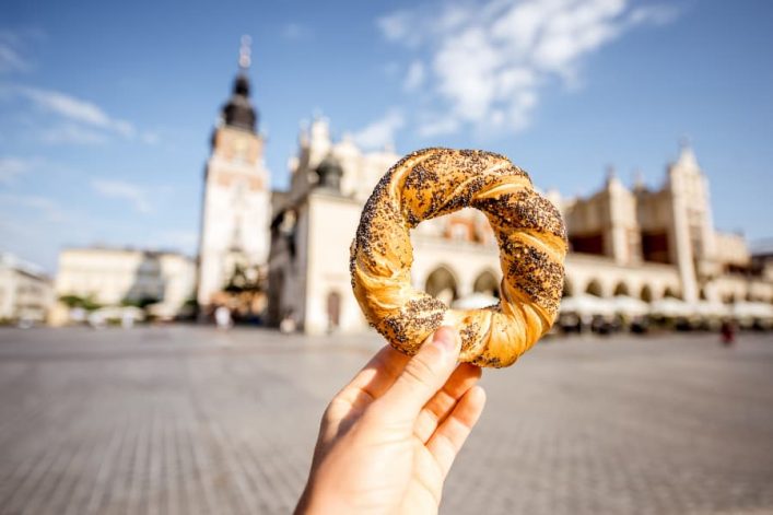 Streetfood pretzel bezienswaardigheden Krakau